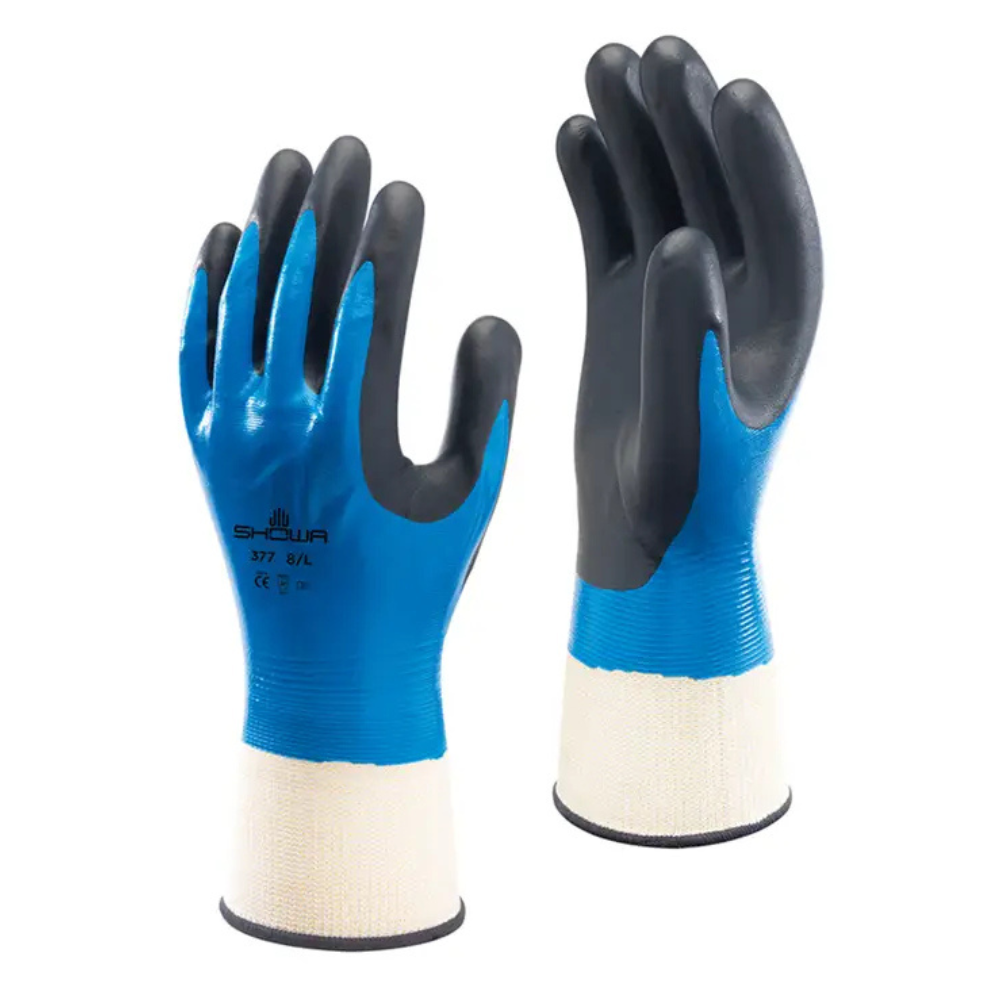 SHOWA 377 Foam Nitrile Fully Coated Gloves from Columbia Safety